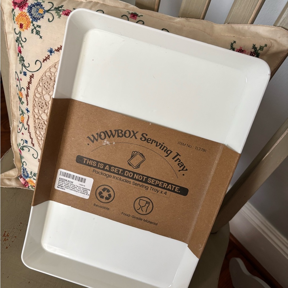 White Serving Tray Set. WowBox